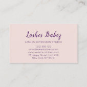 バラ赤面マイクロブラディングメイクアップアイドラッシュパープル 名刺 (裏面)