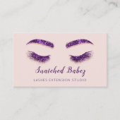 バラ赤面マイクロブラディングメイクアップアイドラッシュパープル 名刺 (正面)