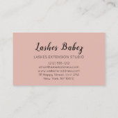 バラ赤面マイクロブラディング化粧まつ毛グリッター 名刺 (裏面)