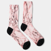 バラ赤面及びホワイトマーブルソックス ソックス (右)