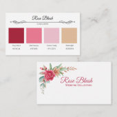 バラ赤面結婚のコレクションカラー見本カード エンクロージャーカード (正面/裏面)