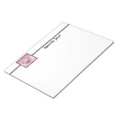 バラ赤面絵を描グリッターガーリーキツネ ノートパッド (アングル)