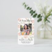 バラ追悼記念カード 名刺 (スタンド正面)