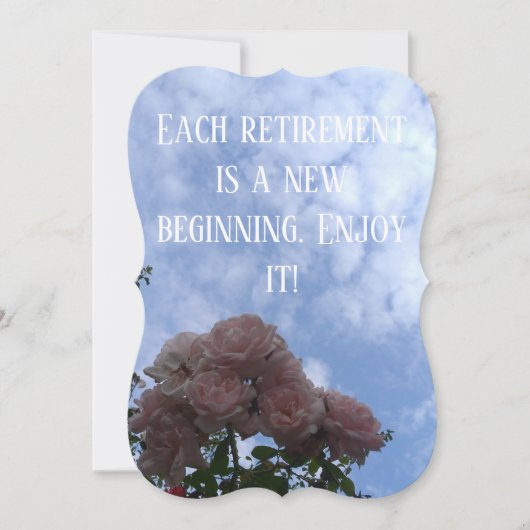 バラ退職パーティの招待状 (正面)