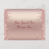 バラ金ゴールドあなたの赤ちゃんシャワー招待状カード ポストカード (裏面)