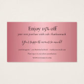 バラ金ゴールドありがとうショッピング割引カード (裏面)