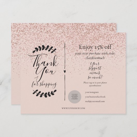 バラ金ゴールドありがとうショッピング割引カード (正面/裏面)