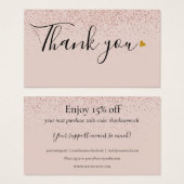 バラ金ゴールドありがとうショッピング割引カード (正面&裏面)