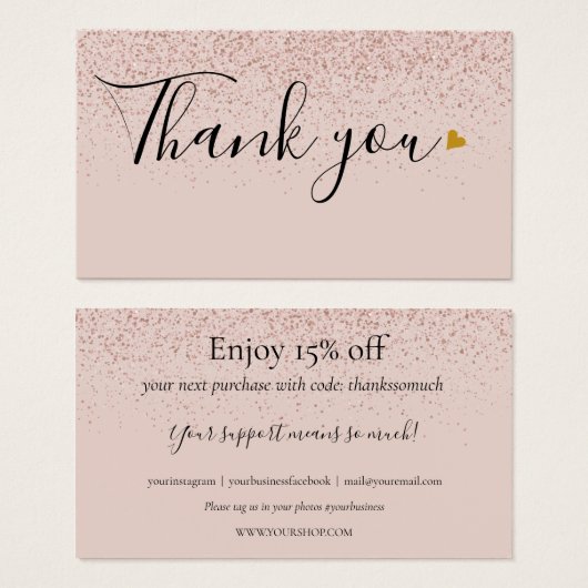 バラ金ゴールドありがとうショッピング割引カード (正面&裏面)