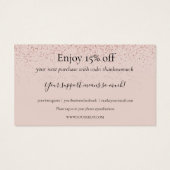 バラ金ゴールドありがとうショッピング割引カード (裏面)