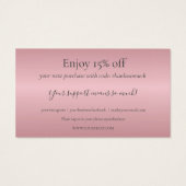 バラ金ゴールドありがとうショッピング割引カード (裏面)