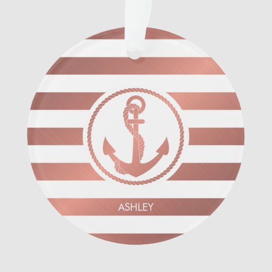 バラ金ゴールドいかり オーナメント (正面)