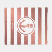 バラ金ゴールドいかり フリースブランケット (正面(横))