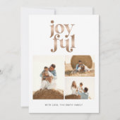 バラ金ゴールドうれしそうなクリスマスフォトホリデーカード シーズンカード (正面)