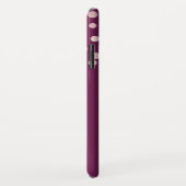 バラ金ゴールドおよびブルゴーニュ箔紙吹雪モノグラム Case-Mate iPhoneケース (裏面/右)