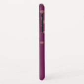 バラ金ゴールドおよびブルゴーニュ箔紙吹雪モノグラム Case-Mate iPhoneケース (裏面/左)