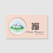 バラ金ゴールドおよび赤面ピンクイベントプランナーQRコード (正面)