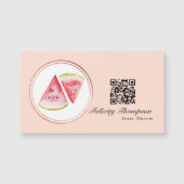 バラ金ゴールドおよび赤面ピンクイベントプランナーQRコード (正面)