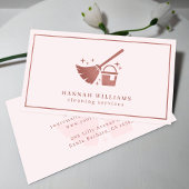 バラ金ゴールドおよび赤面ピンククリーニングサービス 名刺