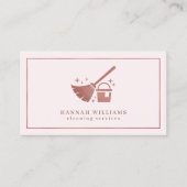 バラ金ゴールドおよび赤面ピンククリーニングサービス 名刺 (正面)