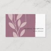 バラ金ゴールドおよび赤面ピンク抽象芸術 名刺 (正面)
