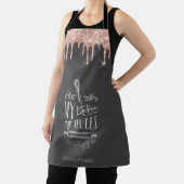 バラ金ゴールドが私のキッチンの私のルールを乾燥 エプロン (インサイチュ)