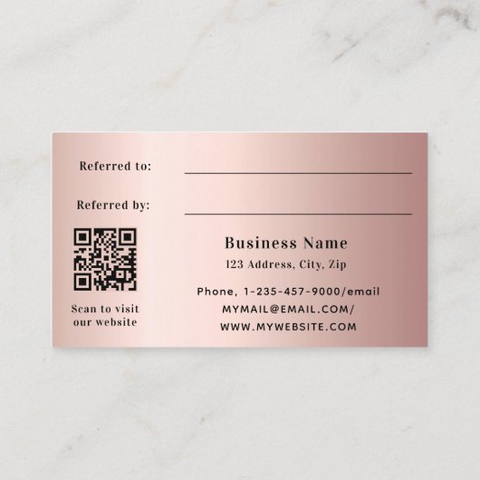 バラ金ゴールドがqrコードビジネス紹介カードを点滅 割引カード (裏面)