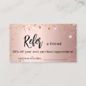 バラ金ゴールドがqrコードビジネス紹介カードを点滅 割引カード (正面)