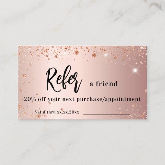 バラ金ゴールドがqrコードビジネス紹介カードを点滅 割引カード (正面)