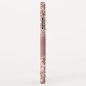 バラ金ゴールドきらきら光るラグジュアリースパークルグリッターモノグラム Case-Mate iPhoneケース (裏面/右)