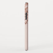 バラ金ゴールドきらきら光るラグジュアリースパークルグリッターモノグラム Case-Mate iPhoneケース (裏面/右)