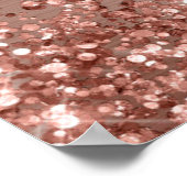 バラ金ゴールドきらびやかなフォイル40th誕生日へようこそ ポスター (角)