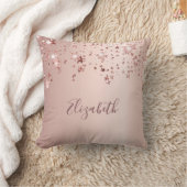 バラ金ゴールドきらめくはガーリーピンクのメタリック名 クッション (ブランケット)