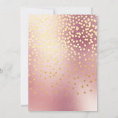 バラ金ゴールドきらめくグリッターきらめく 招待状 (裏面)