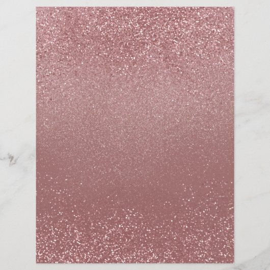 バラ金ゴールドきらめくグリッターダストスクラップ紙 (正面)