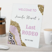 バラ金ゴールドきらめくグリッターバチェロレッテ 台座サイン (インサイチュ)