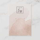 バラ金ゴールドきらめくストロークイヤリングロゴ表示 名刺 (正面)