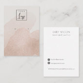 バラ金ゴールドきらめくストロークイヤリングロゴ表示 名刺 (正面/裏面)