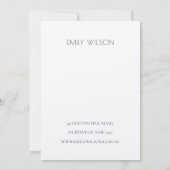 バラ金ゴールドきらめくストロークネックレスイヤリングディスプレイ 招待状 (裏面)