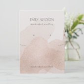 バラ金ゴールドきらめくストロークネックレスイヤリングディスプレイ 招待状 (スタンド正面)