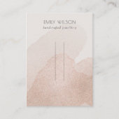 バラ金ゴールドきらめくストロークヘアクリップピン表示 名刺 (正面)