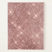 バラ金ゴールドきらめくヘアアポイントメントブックプランナー プランナー手帳 (裏面)