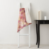 バラ金ゴールドきらめくマーメイドスケールパターン シェルパブランケット (インサイチュ)