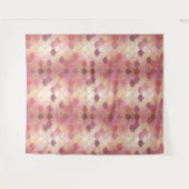 バラ金ゴールドきらめくマーメイドスケールパターン タペストリー (正面(横))