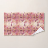 バラ金ゴールドきらめくマーメイドスケールパターン バスタオルセット (ハンドタオル)