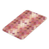 バラ金ゴールドきらめくマーメイドスケールパターン マグネット (左側)