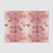 バラ金ゴールドきらめくマーメイドスケールパターン 薄葉紙 (正面)