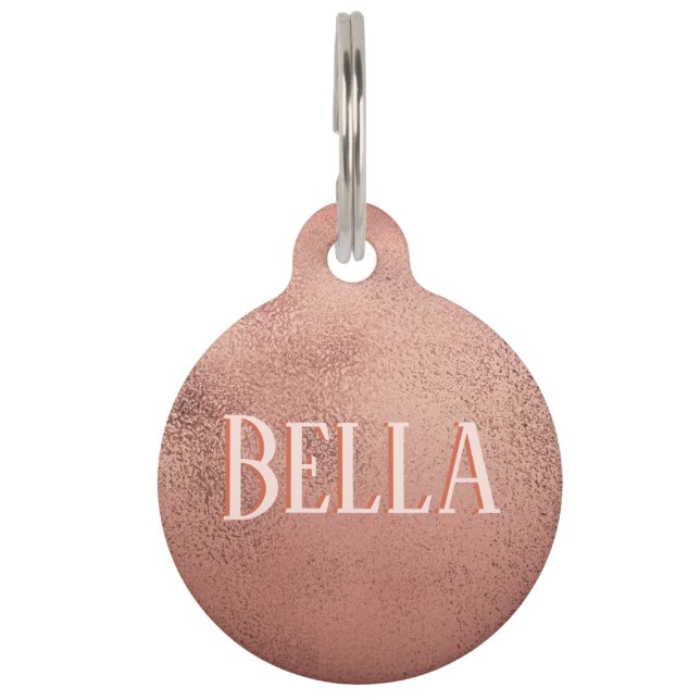 バラ金ゴールドきらめく名Take Me Home Info Dog ID ペット　ネームタグ (正面)