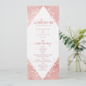 バラ金ゴールドきらめく金属箔結婚式 プログラム (スタンド正面)