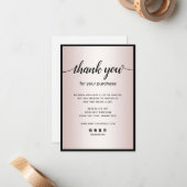 バラ金ゴールドご購入メモカードをありがとう ノートカード (正面/裏面インサイチュ)